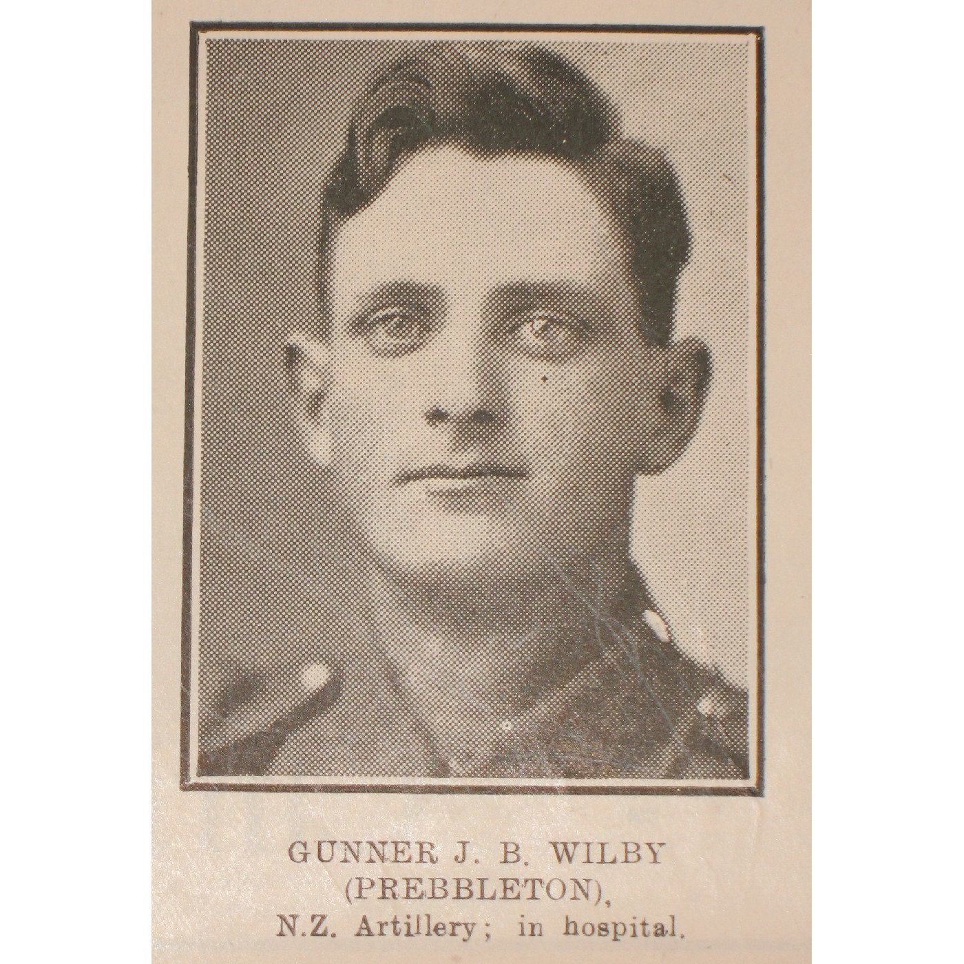 Gunner Joseph Benjamin Wilby