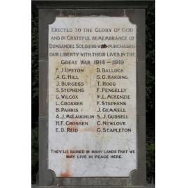 Dunsandel War Memorial