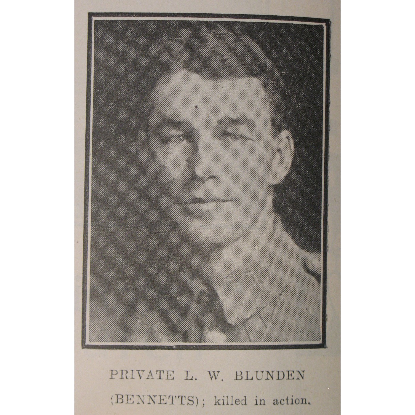 Private Leonard Walter Blunden