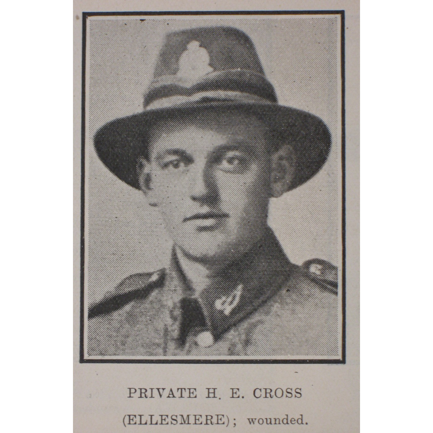 Private Hubert Ellesmere Cross