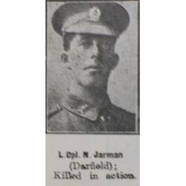 Lance Corporal Harry Nesslea Jarman's head photo