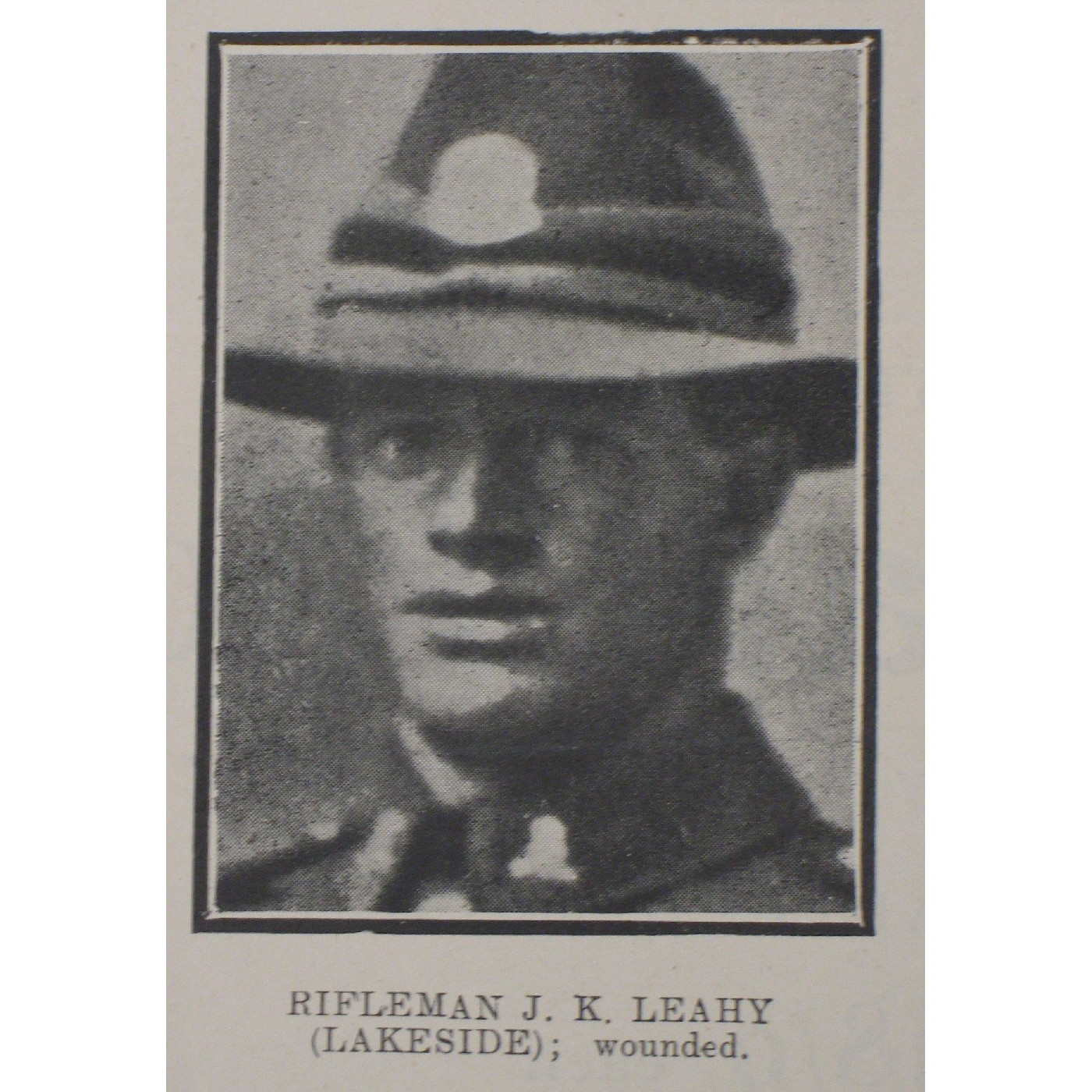 Rifleman James Kennedy Leahy