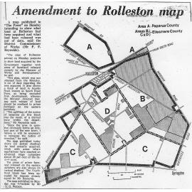 Amended map of Rolleston