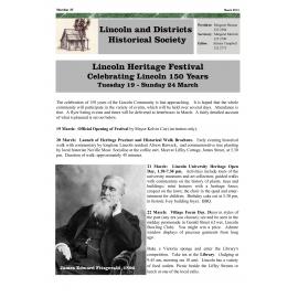 Newsletter / Lincoln & Districts Historical Society, No.37 (March 2013)