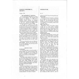 Newsletter / Lincoln Historical Society, No.12 (October 1999)