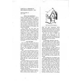 Newsletter / Lincoln & District Historical Society, No.13 (March 2000)