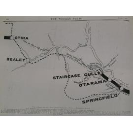 Plan of the route of Midland Railway, Springfield to Otira, 1905