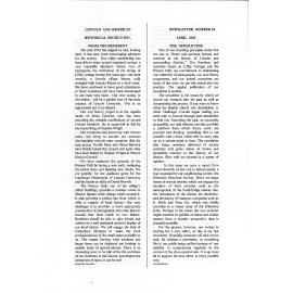 Newsletter / Lincoln & Districts Historical Society, No.18 (April 2003)