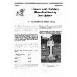 Newsletter / Lincoln & Districts Historical Society, No.19 (November 2003)