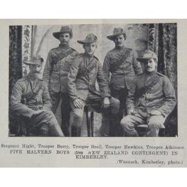 Five Malvern Boys of the 5th New Zealand Contingent, in Kimberly