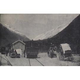 Midland Railway, first train at the Otira Gorge Station