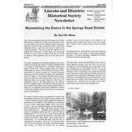Newsletter / Lincoln & Districts Historical Society, No.22 (April 2005)