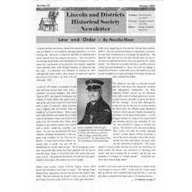 Newsletter / Lincoln & Districts Historical Society, No.23 (October 2005)