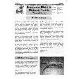 Newsletter / Lincoln & Districts Historical Society, No.26 (May 2007)
