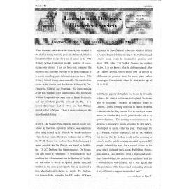 Newsletter / Lincoln & Districts Historical Society, No.28 (April 2008)