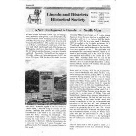 Newsletter / Lincoln & Districts Historical Society, No.29 (October 2008)
