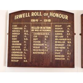 Irwell Roll of Honour WW1