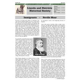 Newsletter / Lincoln & Districts Historical Society, No.38 (March 2014)
