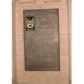 Dedication plaque from St Paul's Church, Tai Tapu