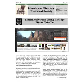Newsletter / Lincoln & Districts Historical Society, No.39 (March 2015)