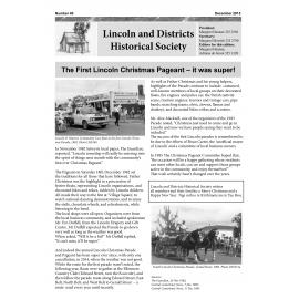 Newsletter / Lincoln & Districts Historical Society, No.40 (December 2015)