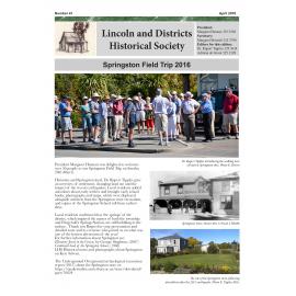 Newsletter / Lincoln & Districts Historical Society, No.41 (April 2016)