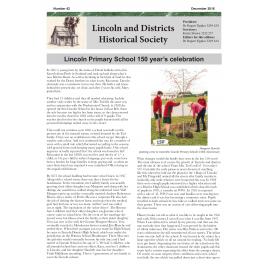 Newsletter / Lincoln & Districts Historical Society, No. 42 (December 2016)