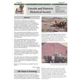 Newsletter / Lincoln & Districts Historical Society Inc. no. 44 (October 2017)
