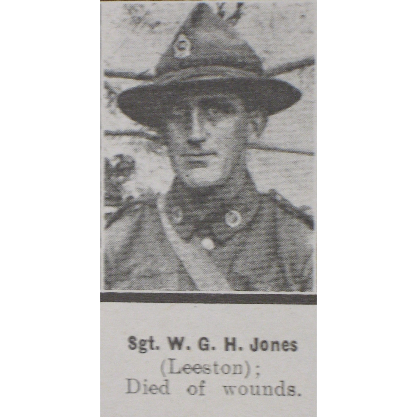 Lance Corporal William George Henry Jones