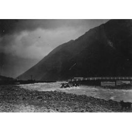 Otira River in flood