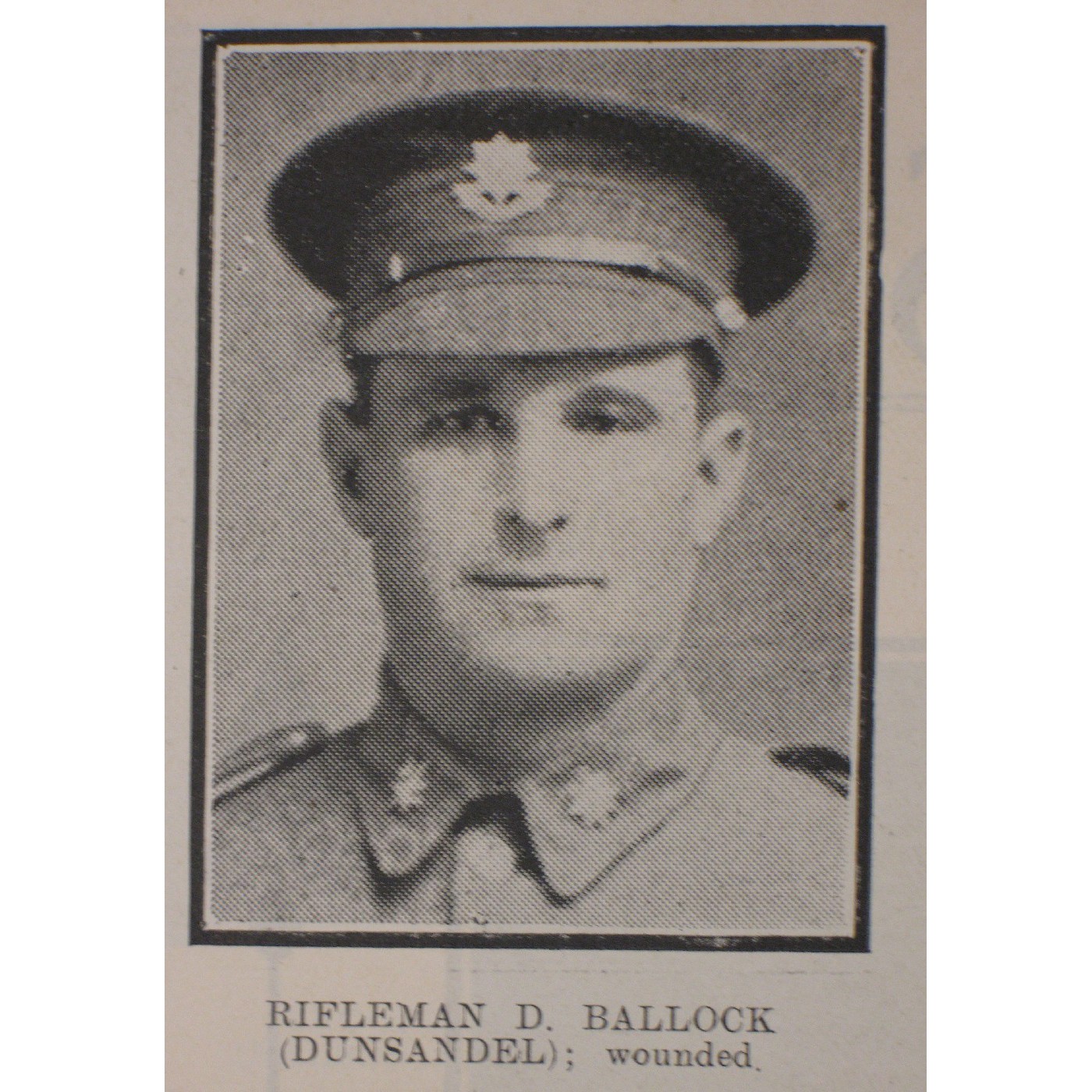 Rifleman David Balloch