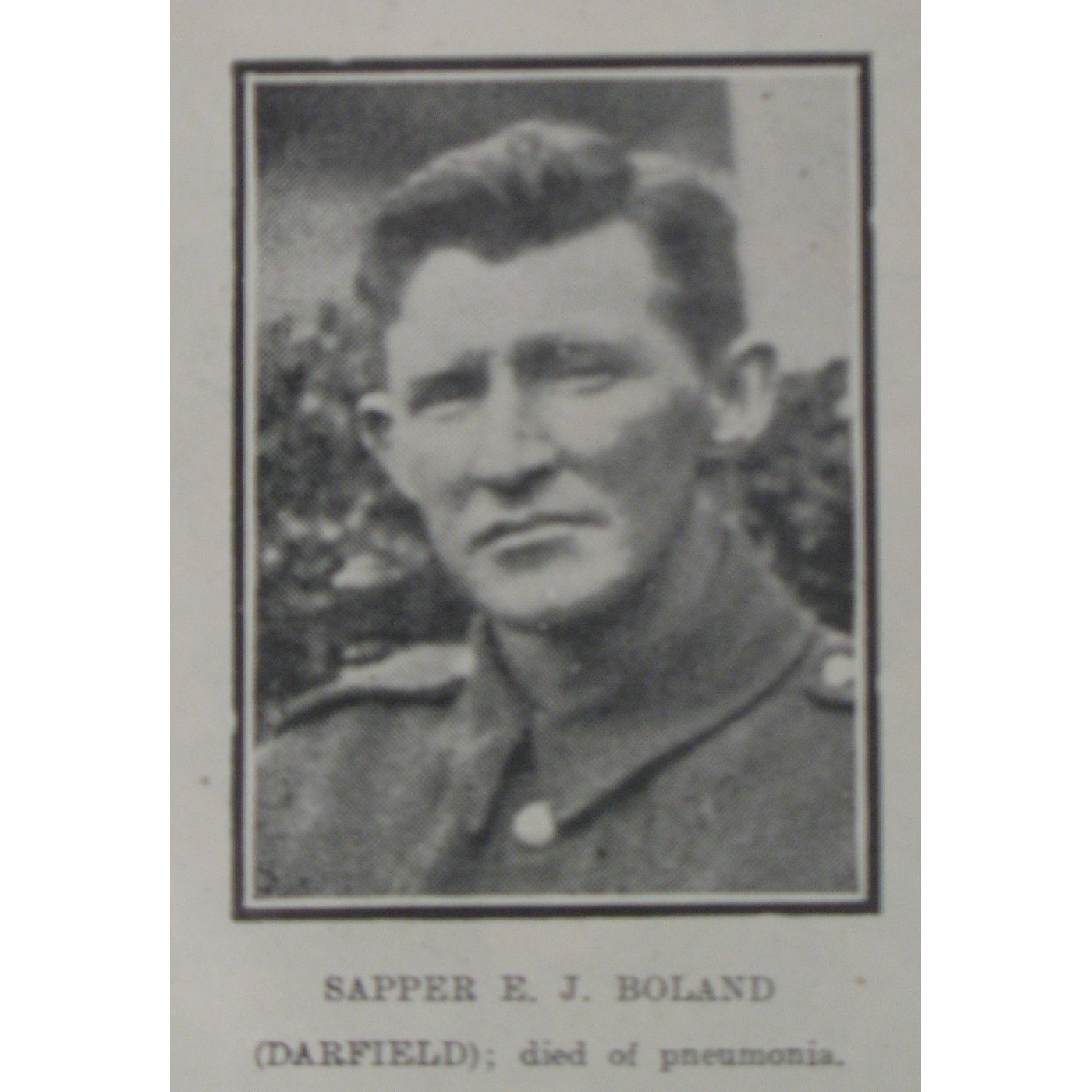 Sapper Edward James Boland