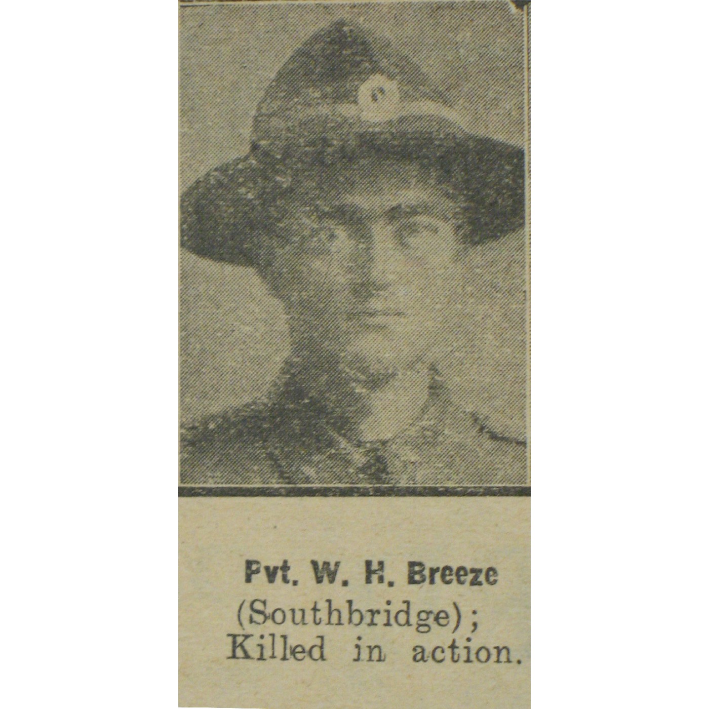 Private William Henry Breeze