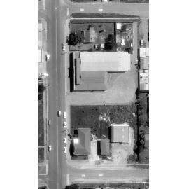 Lincoln Community Centre, aerial view, c. 1980