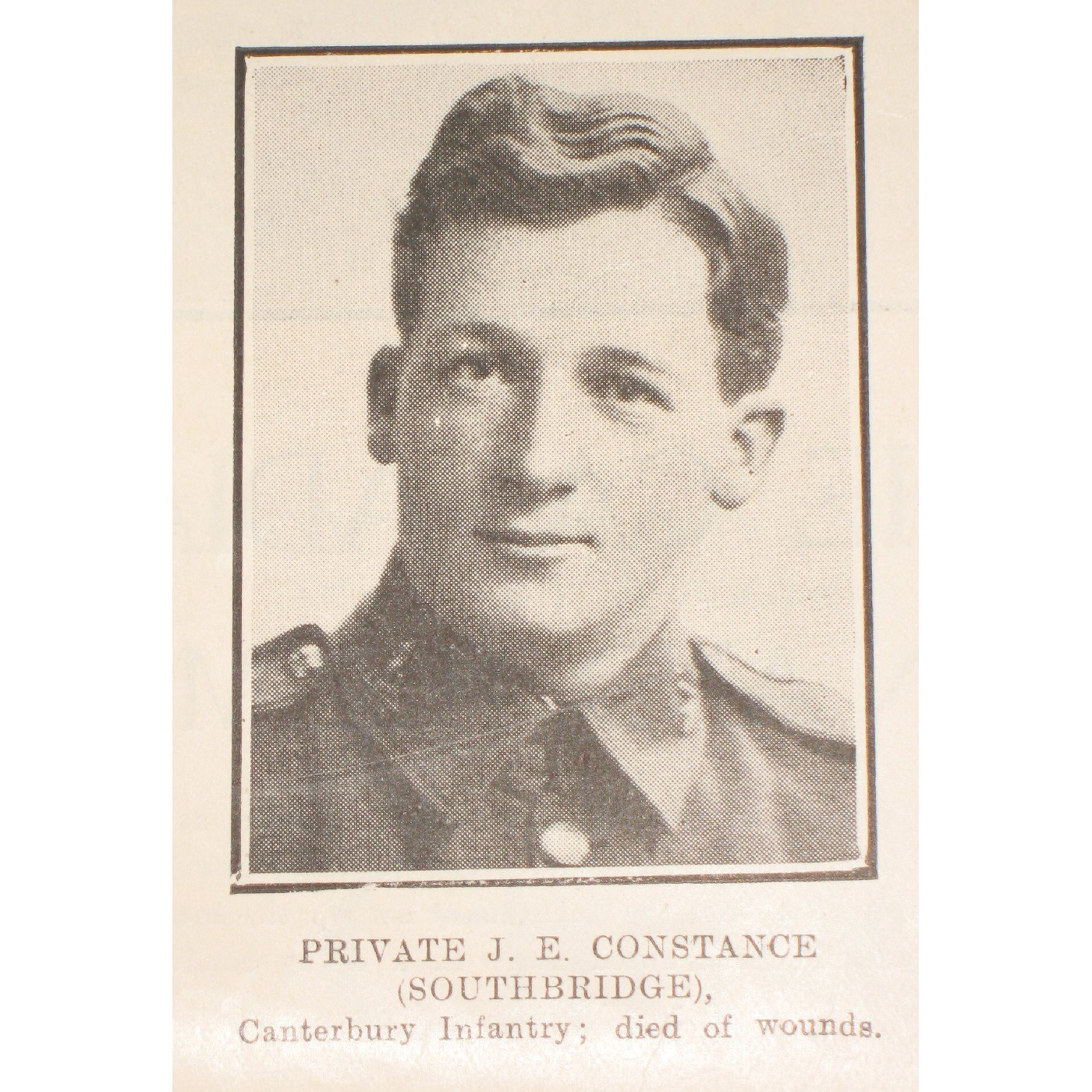 Private John Edward Constance