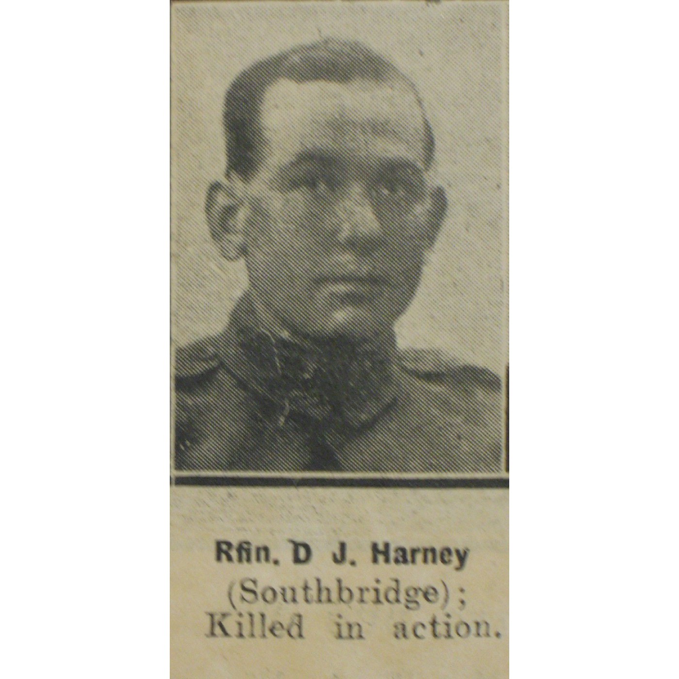 Rifleman Daniel Joseph Harney