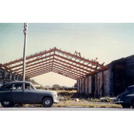 Lincoln Community Centre - working on the roof, c. 1960