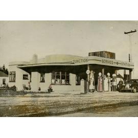Rolleston Service Station with Home Guard Observation Tower