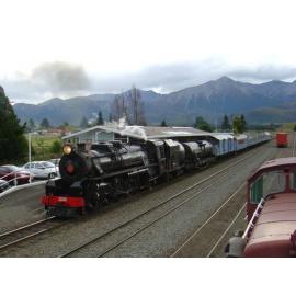Mainline steam train in Springfield