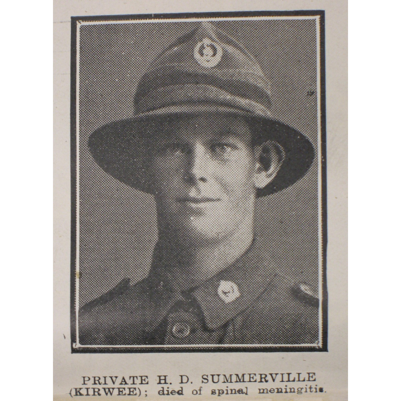 Private Herbert Hallas Thomas Sydney Summerville