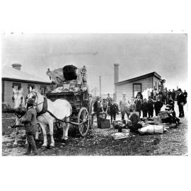 Loading mail coach at Springfield