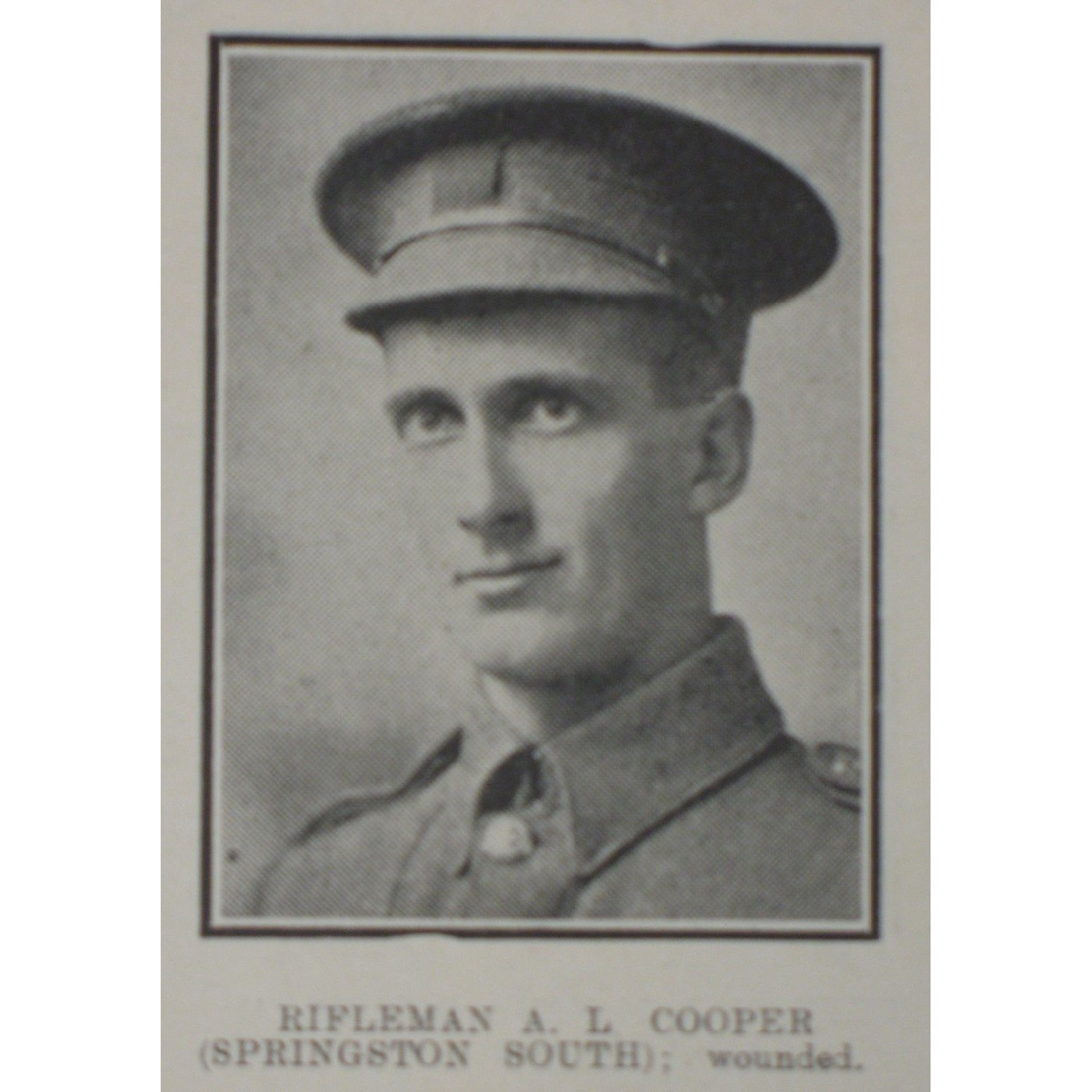 Lance Corporal Arthur Leslie Cooper
