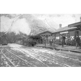 Arthur's Pass station with Baldwin Ub locomotive