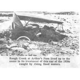 Car submerged in Rough Creek