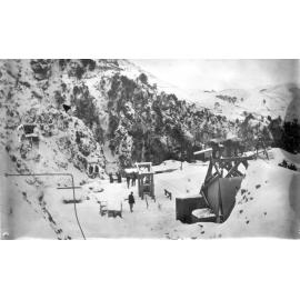 Winch and bucket across Staircase Gully 