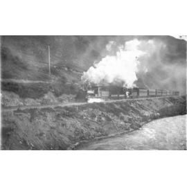 Double header passenger train near Waimakariri