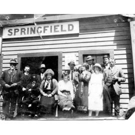 Group outside old Springfield station