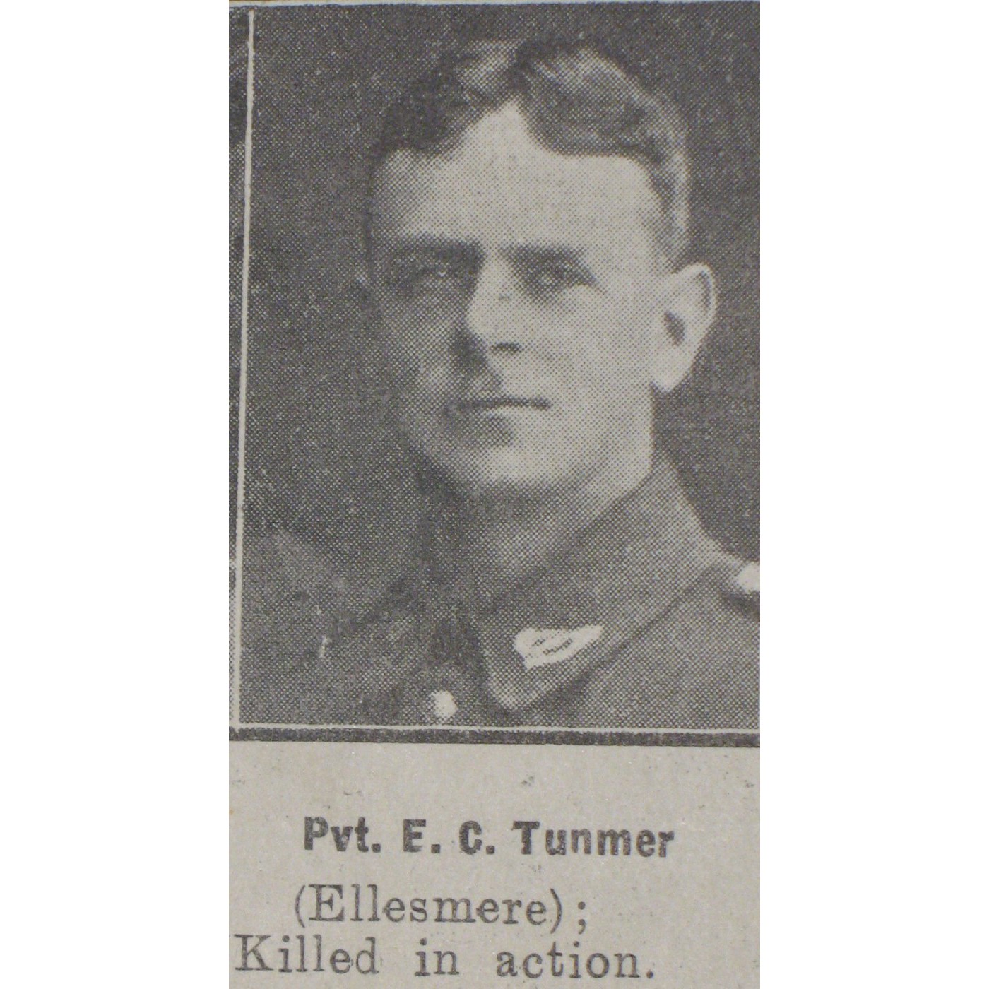 Private Edward Claude Tunmer