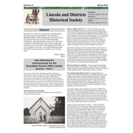 Newsletter / Lincoln & Districts Historical Society, No. 47 (March 2019) 