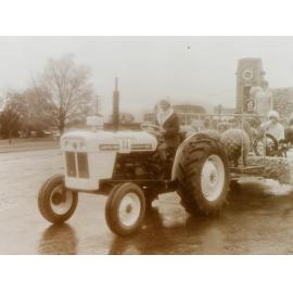 Tractor with sheep in Leeston procession